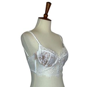 Intimates & Sleepwear | Sexy White Eyelash Lace And Nude Bra With